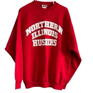 Vintage 90’s Northern Illinois Huskies Red Crewneck Sweatshirt